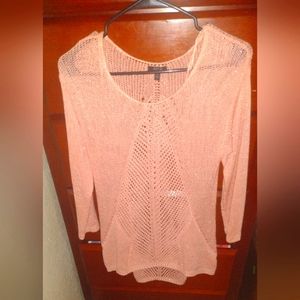 Light weight pointelle sweater